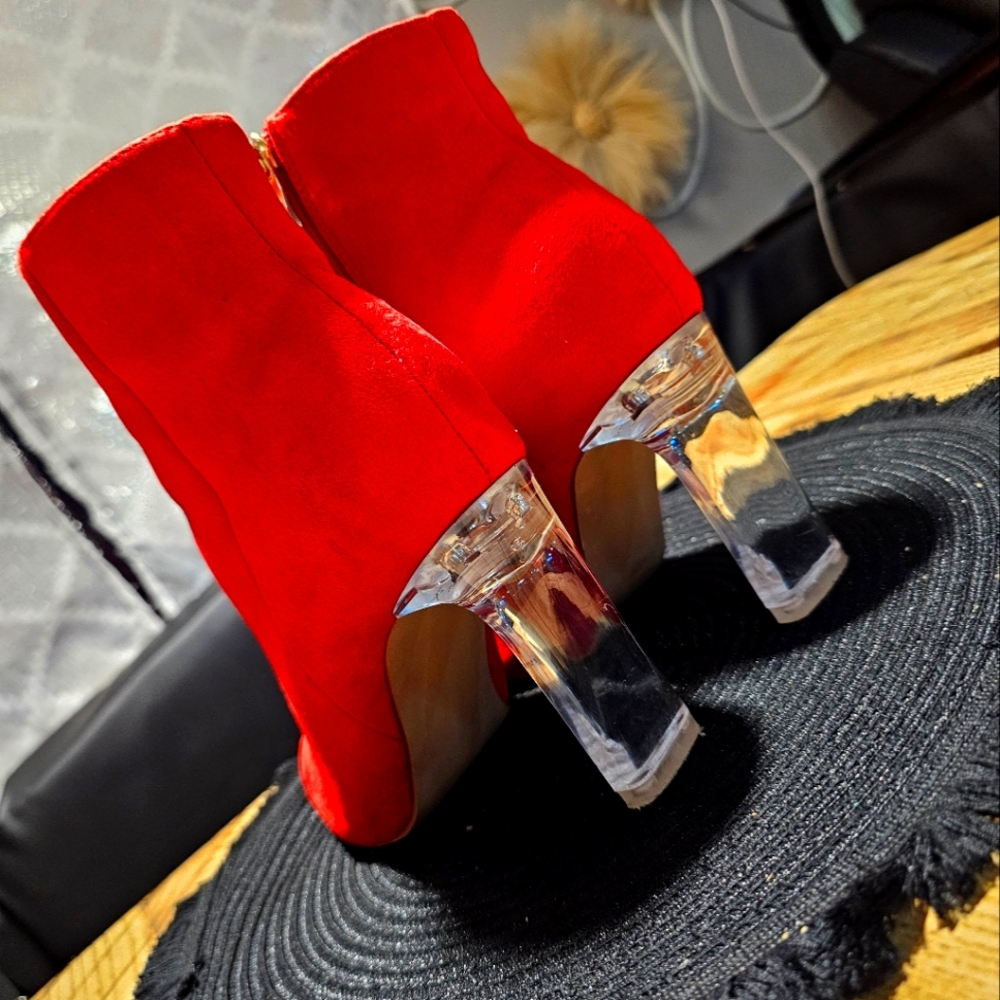 Shoe dazzle Stylish Red Ankle Boot 👢